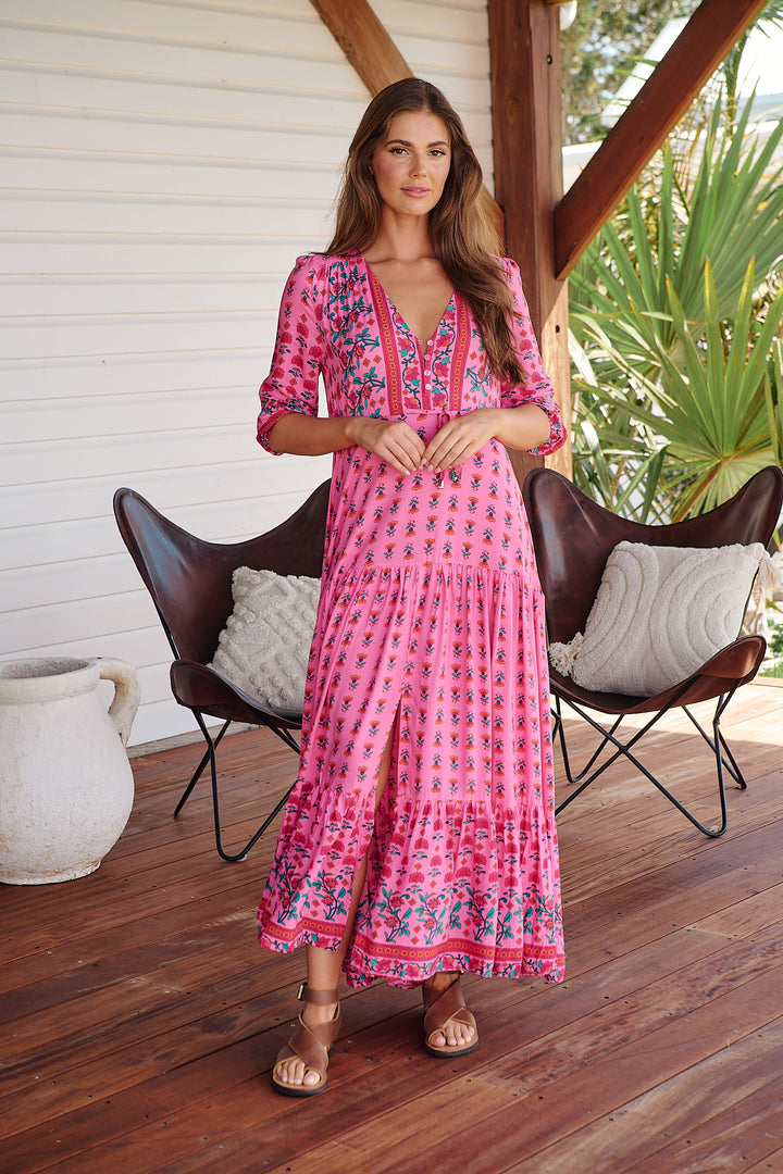 Raspberry Romance Print Tessa Maxi
