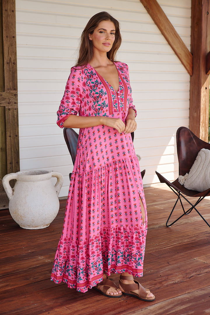 Raspberry Romance Print Tessa Maxi