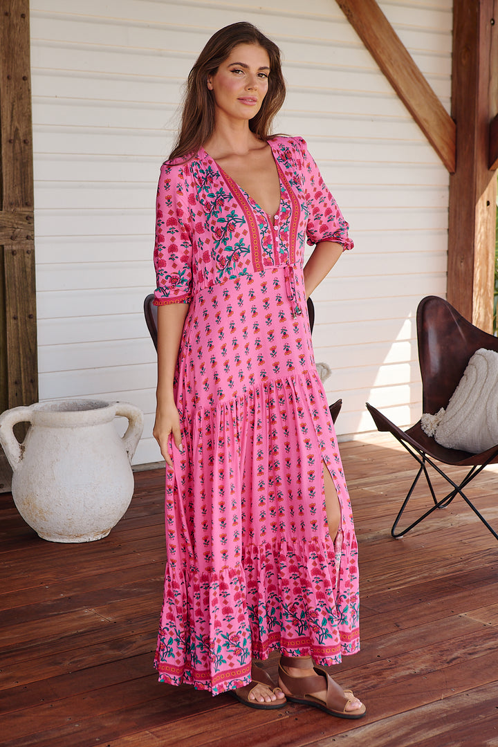 Raspberry Romance Print Tessa Maxi