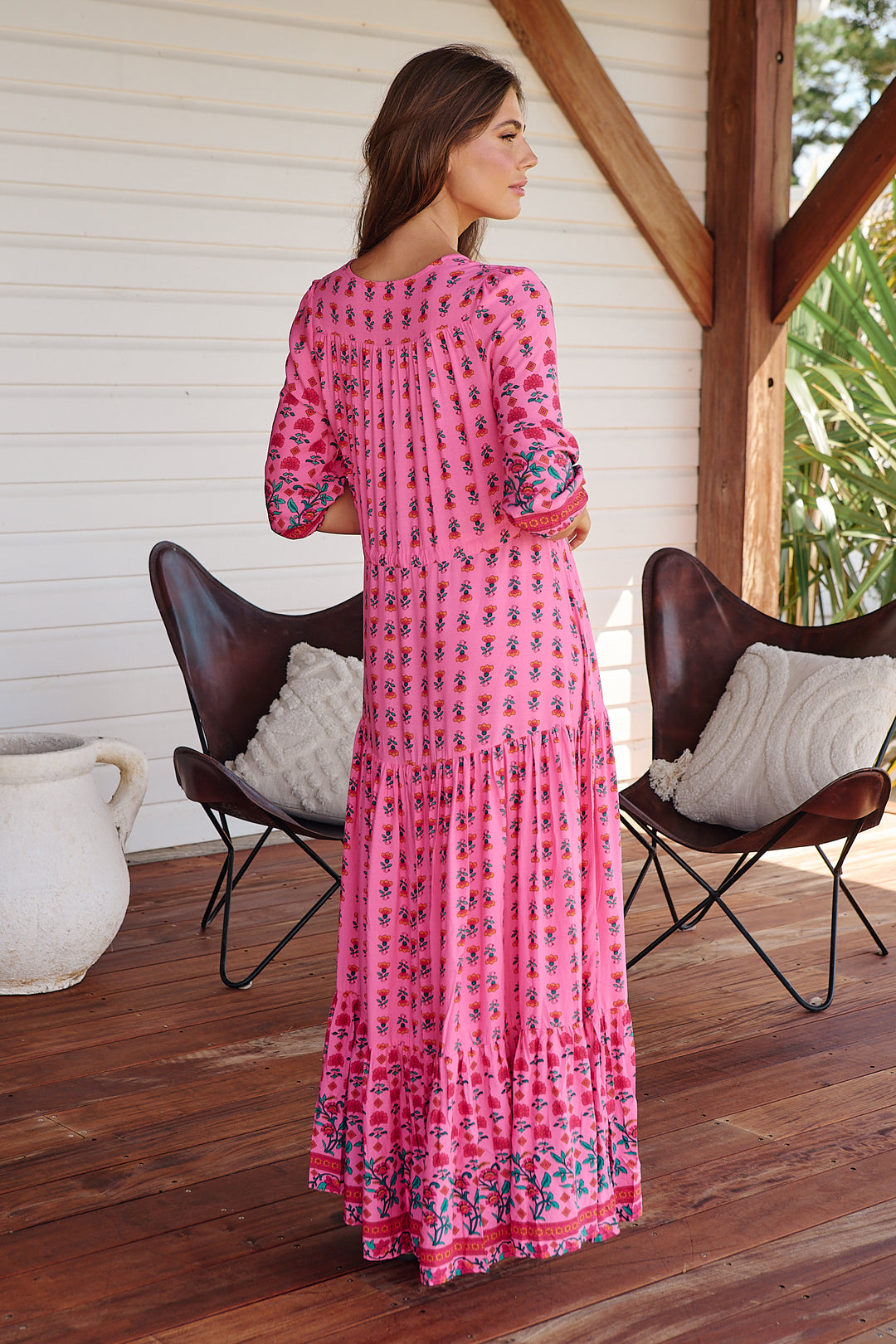 Raspberry Romance Print Tessa Maxi