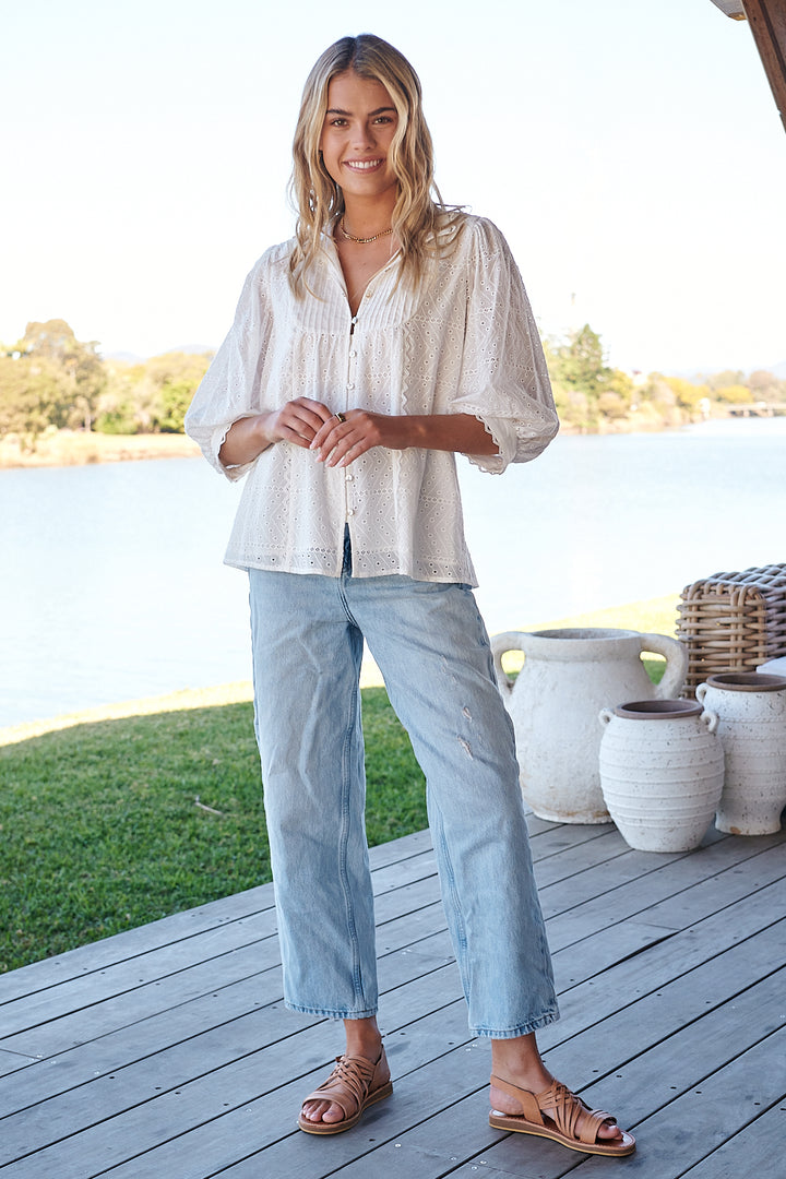 Lily White Botany Blouse