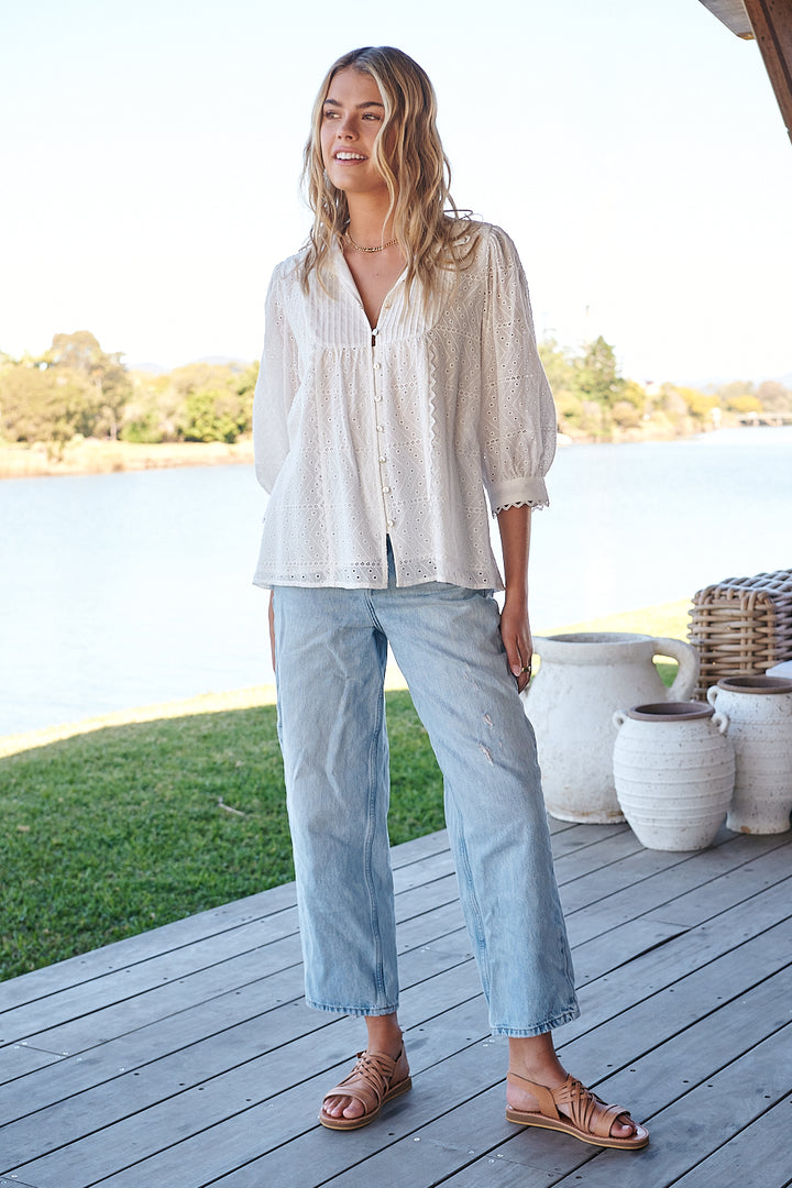 Lily White Botany Blouse