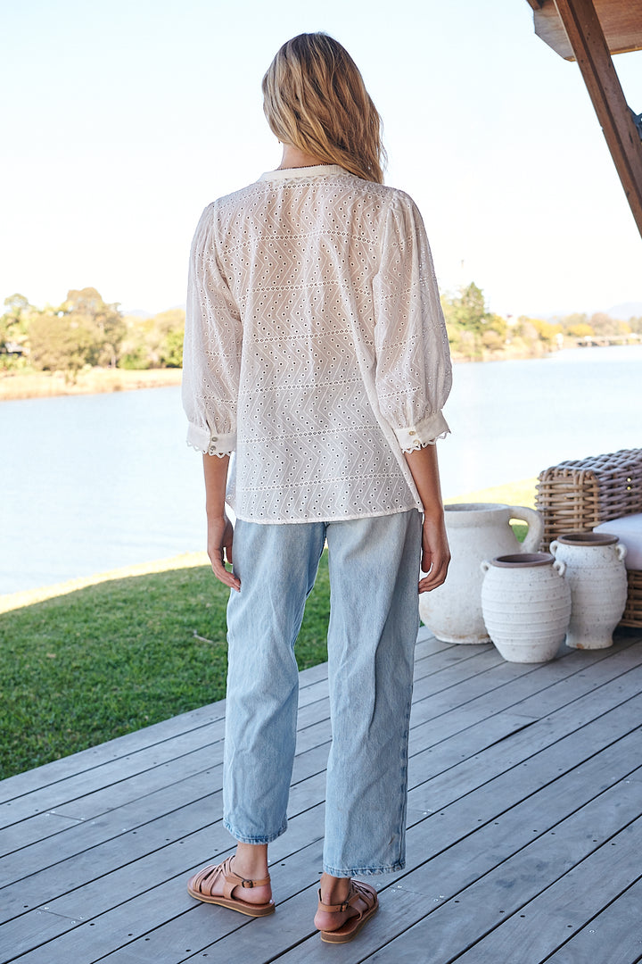 Lily White Botany Blouse