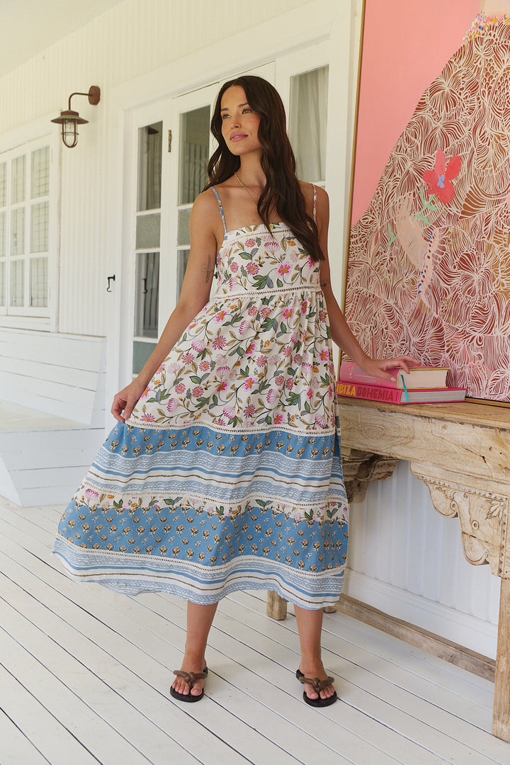 Pixie Petals Print Heidi Midi Dress