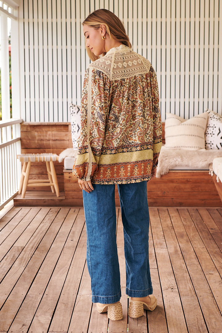 Oakie Print Florence Blouse