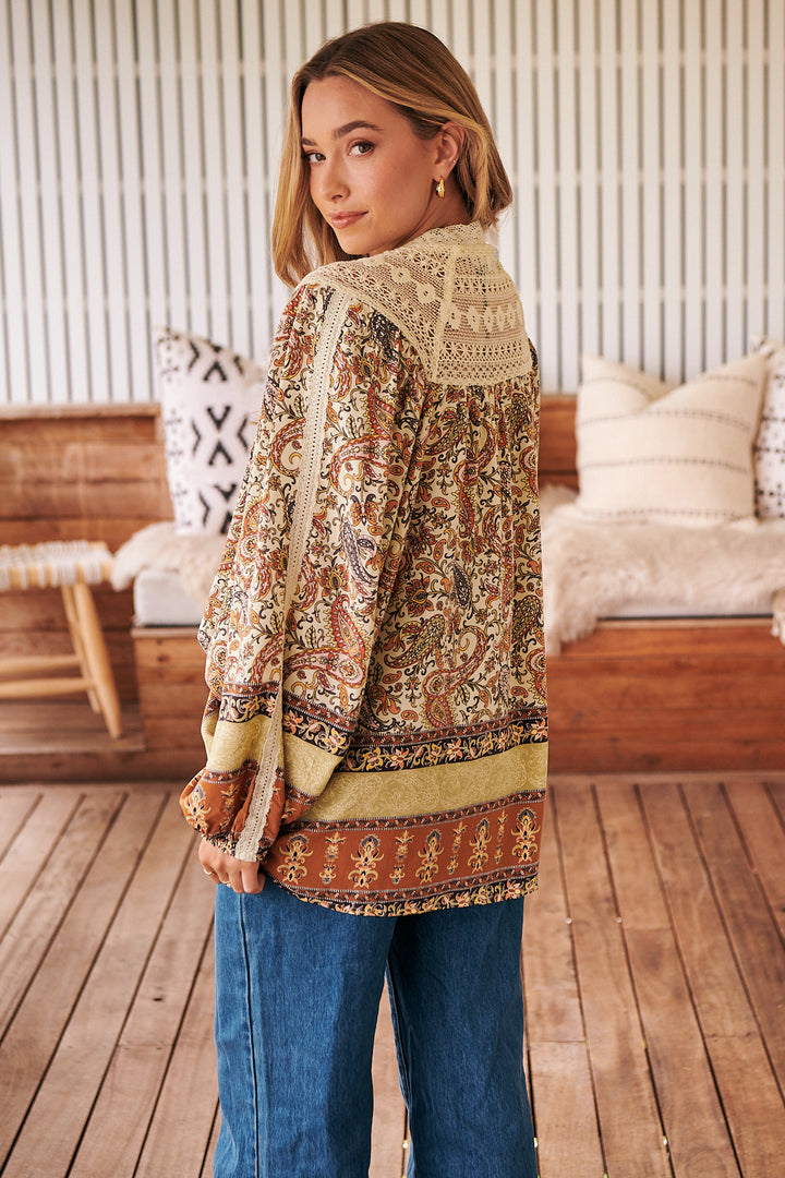 Oakie Print Florence Blouse