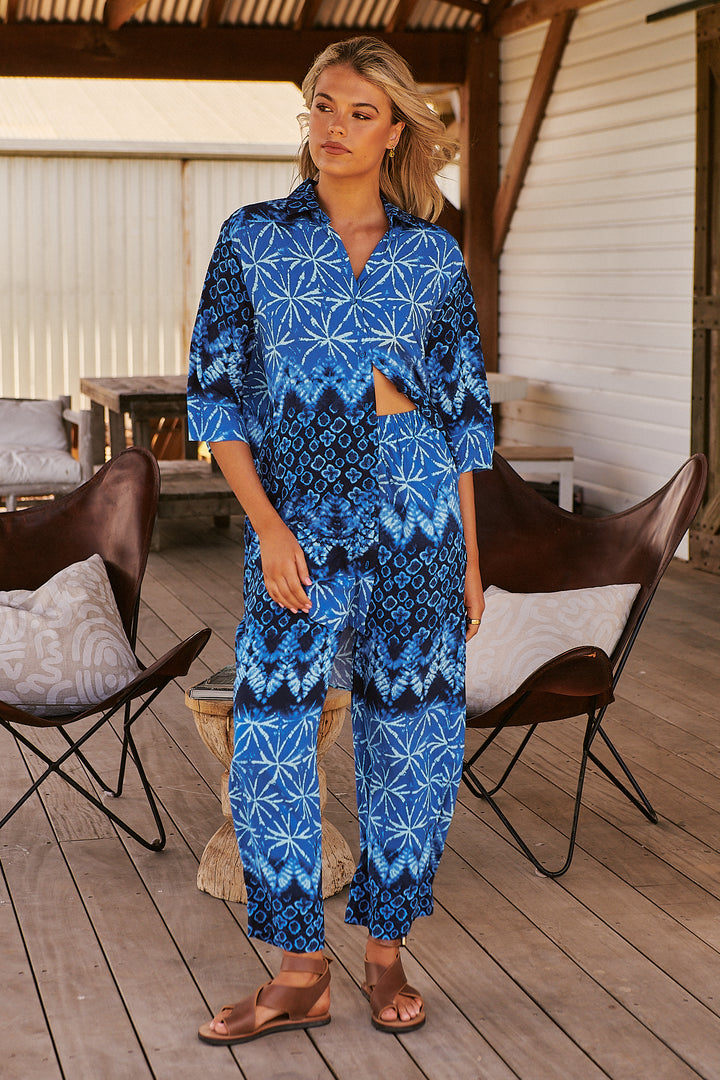 Tranquil Tides Print Cabana Shirt