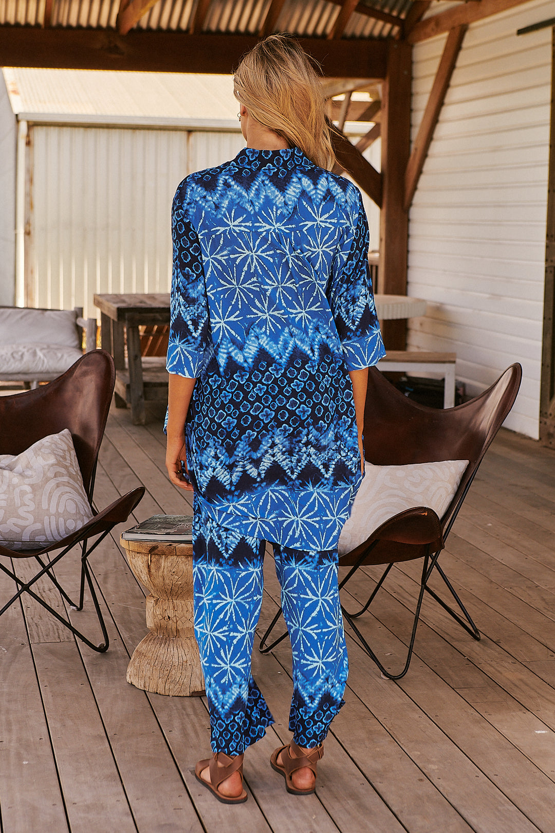 Tranquil Tides Print Cabana Shirt