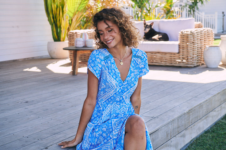 Oceana Print Carmen Maxi