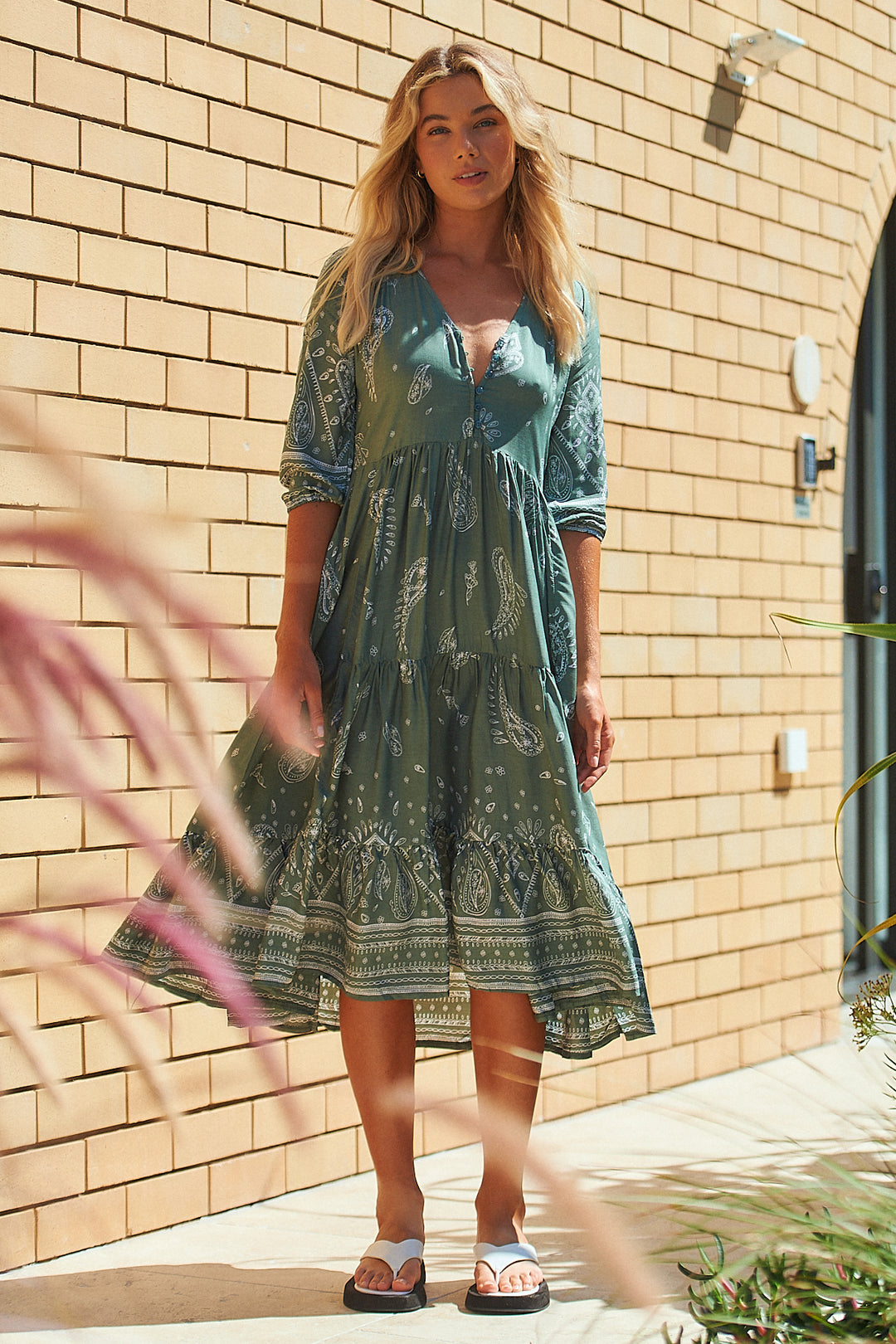 Constance Print Eve Midi Dress