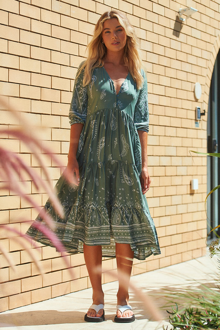 Constance Print Eve Midi Dress