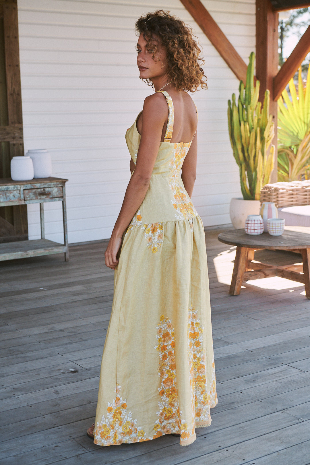 Daylilies Print Bianca Maxi Dress