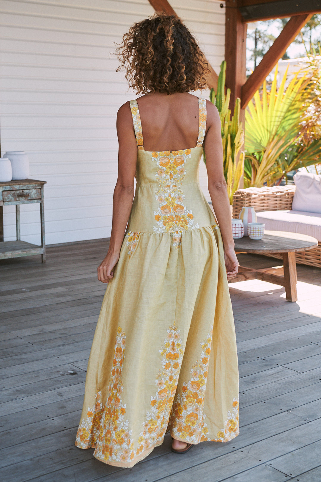 Daylilies Print Bianca Maxi Dress