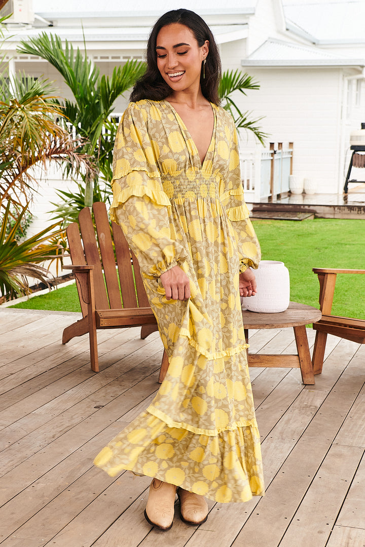 Yellow Brighton Print Mallee Maxi