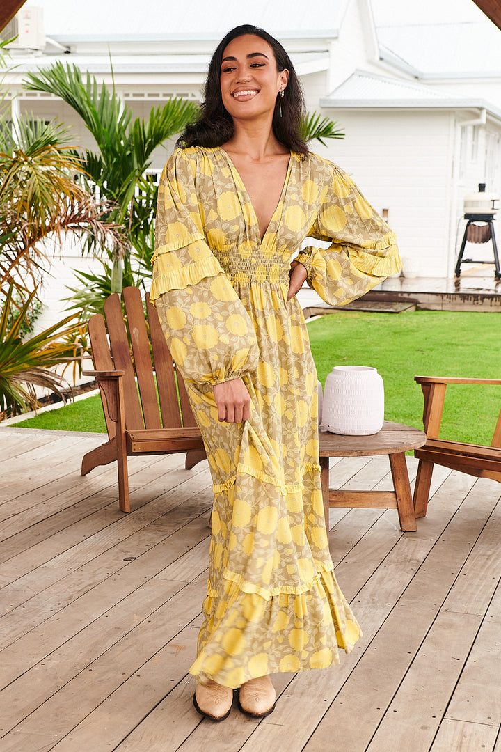 Yellow Brighton Print Mallee Maxi