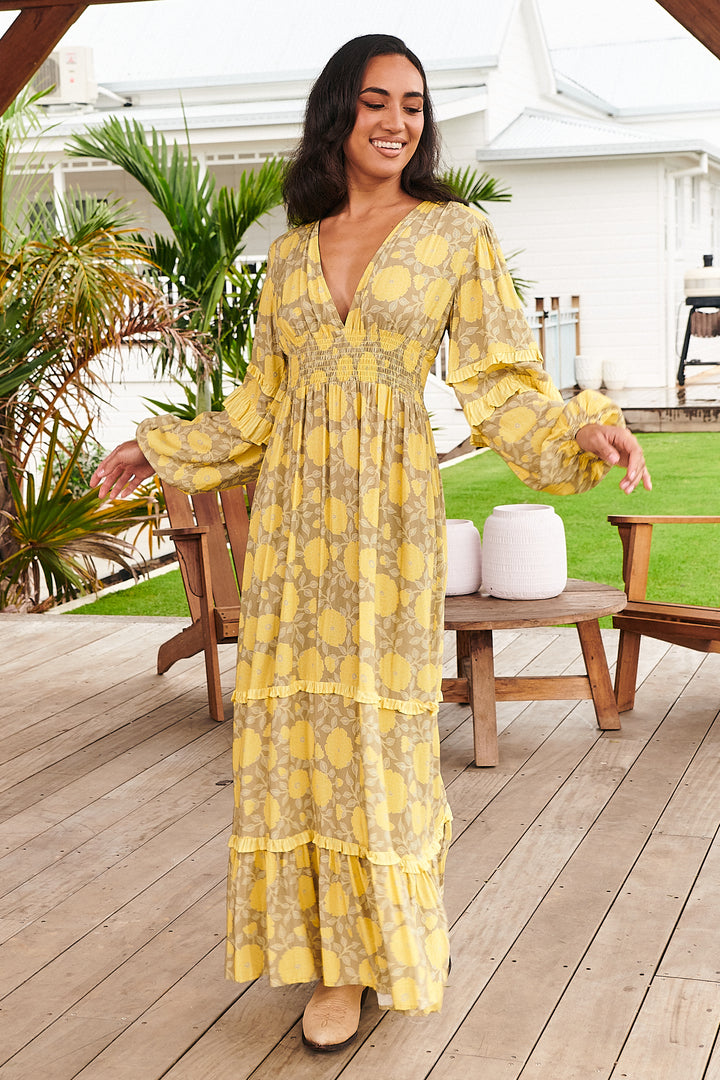 Yellow Brighton Print Mallee Maxi