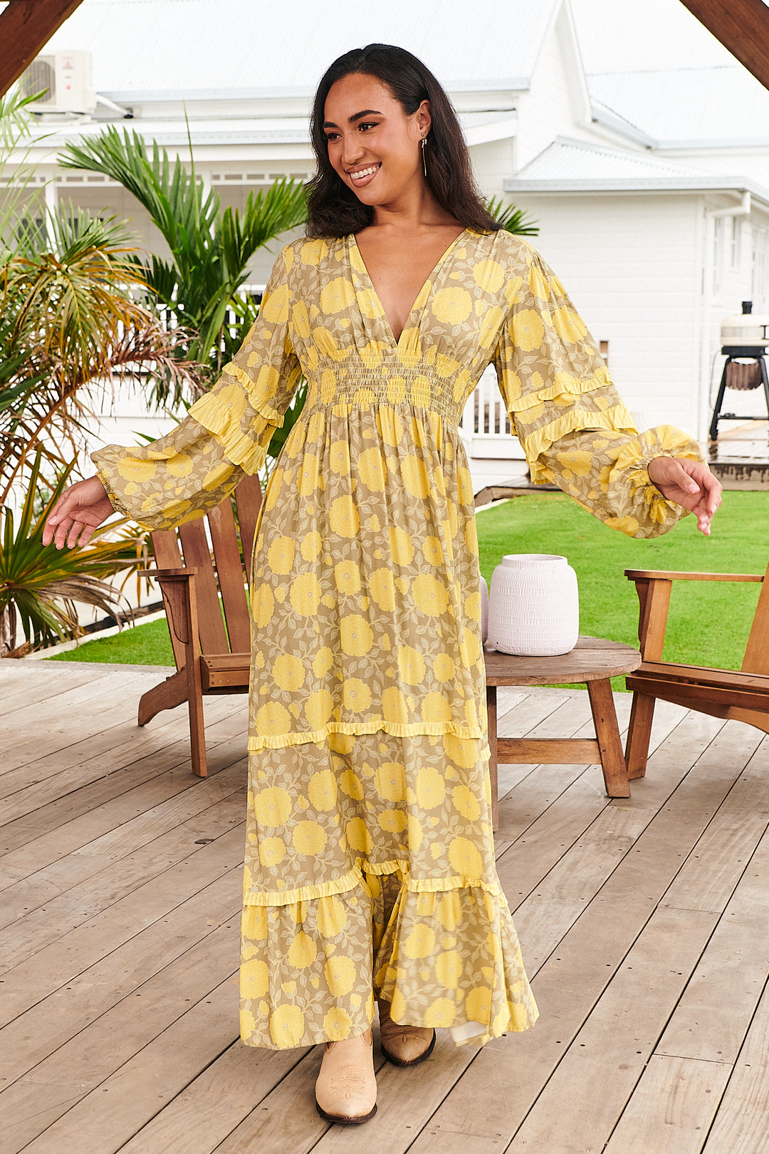 Yellow Brighton Print Mallee Maxi