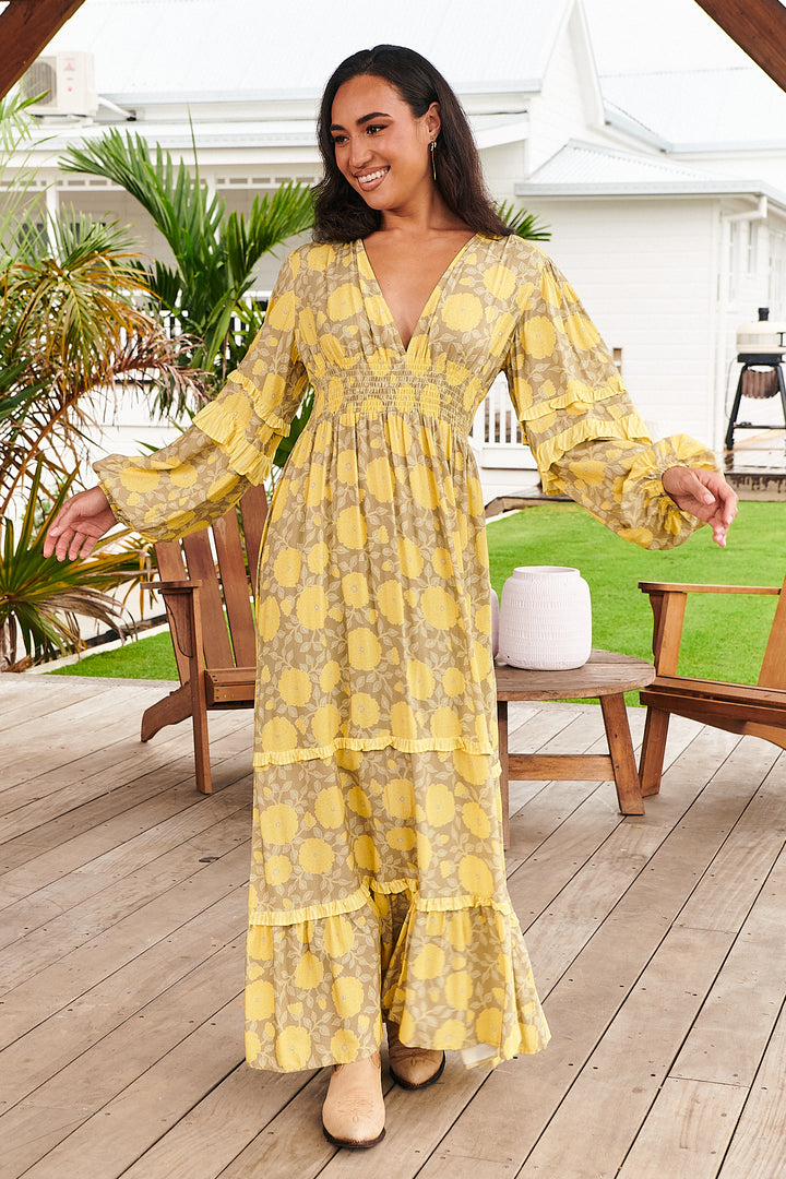 Yellow Brighton Print Mallee Maxi