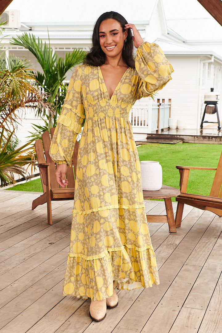 Yellow Brighton Print Mallee Maxi