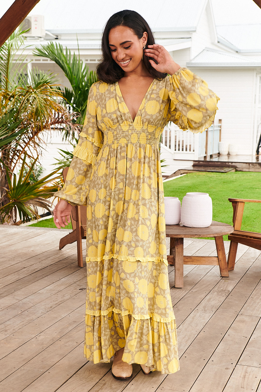 Yellow Brighton Print Mallee Maxi