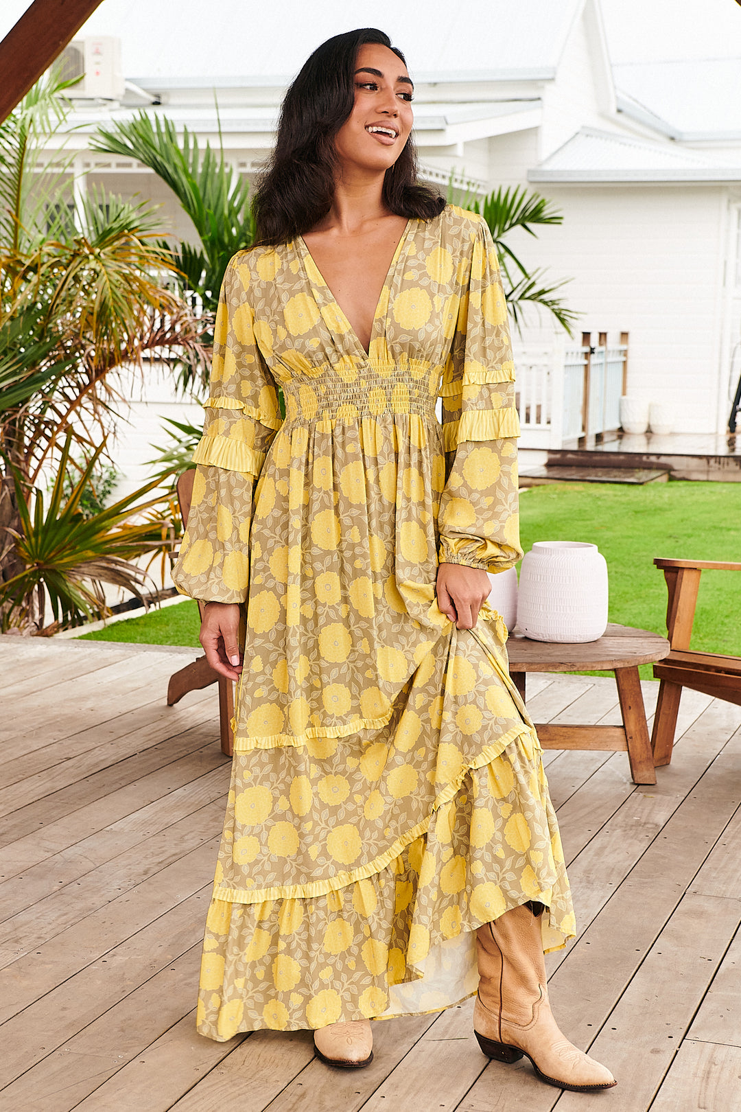 Yellow Brighton Print Mallee Maxi