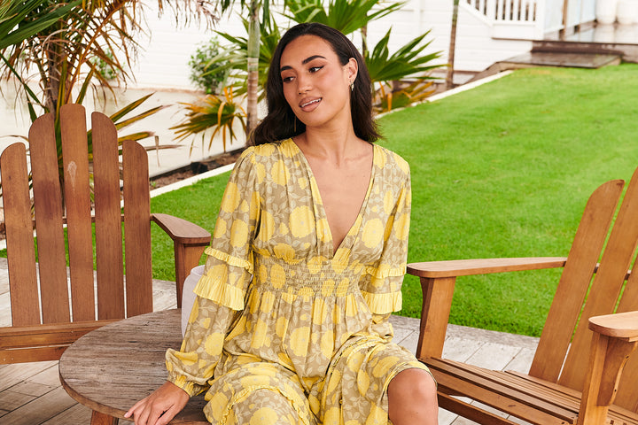 Yellow Brighton Print Mallee Maxi
