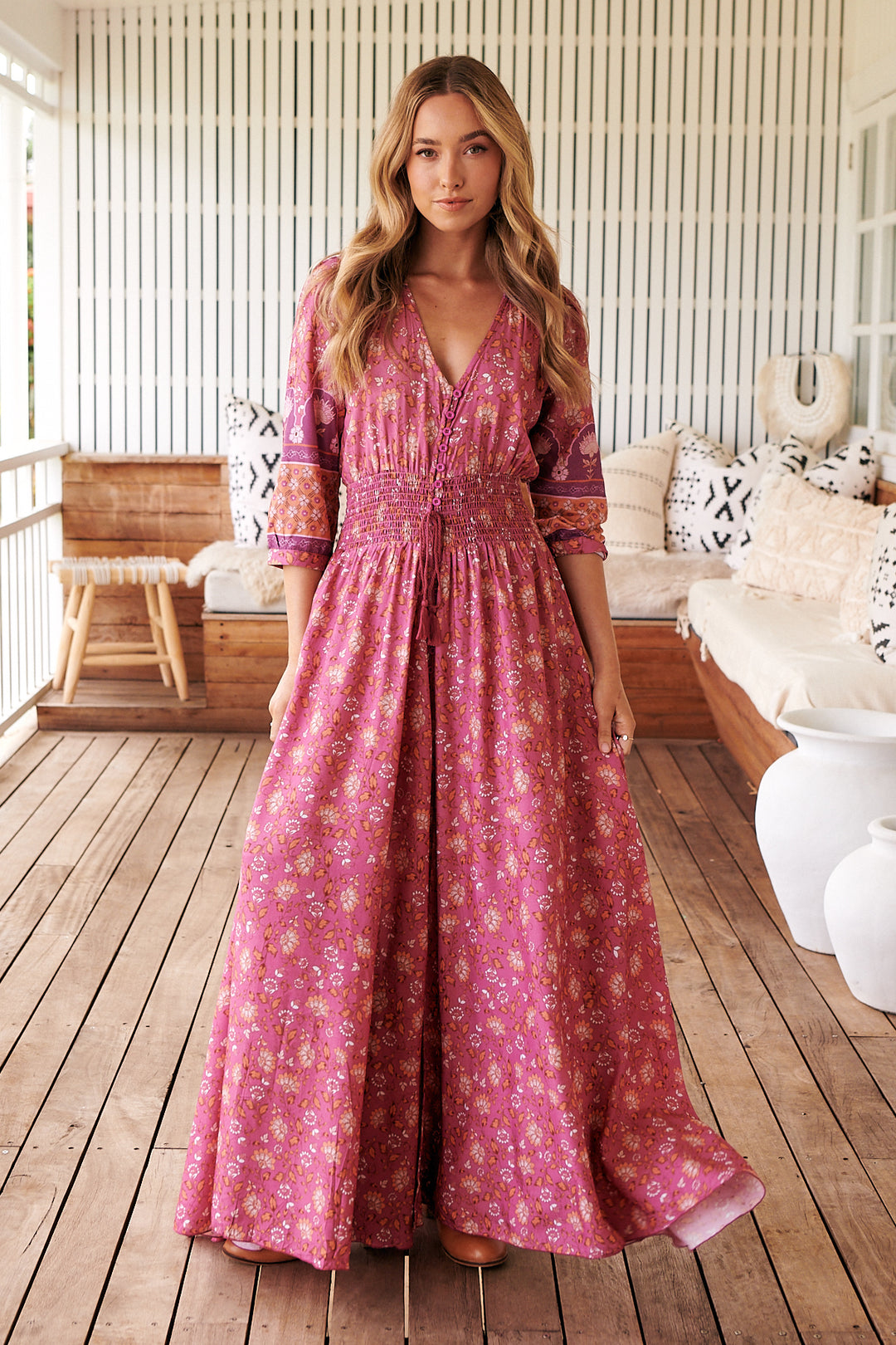 Rose Print Indiana Maxi