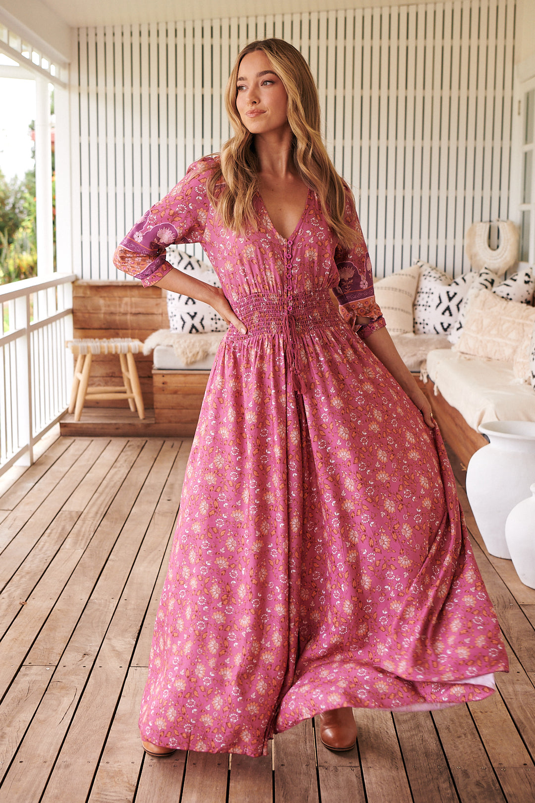 Rose Print Indiana Maxi