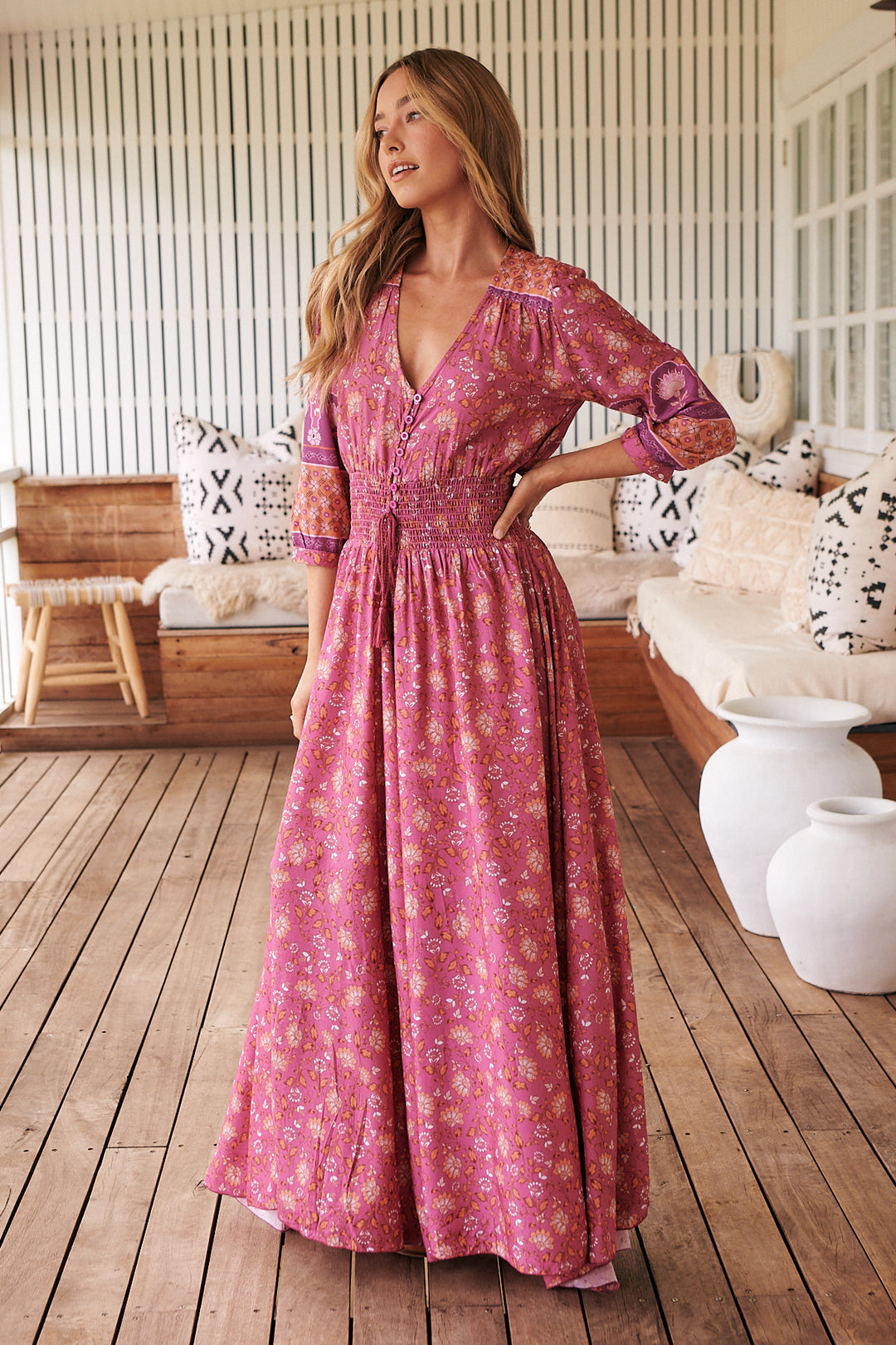 Rose Print Indiana Maxi
