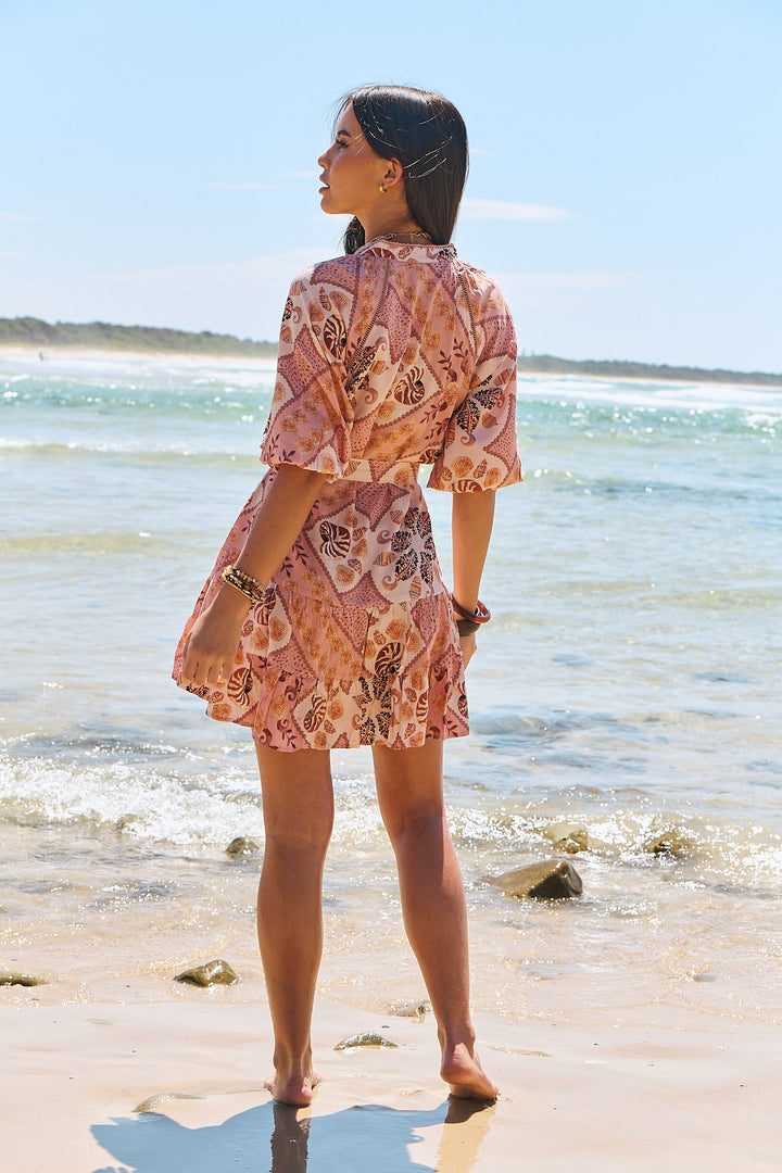 Tahitian Print Inka Mini Dress