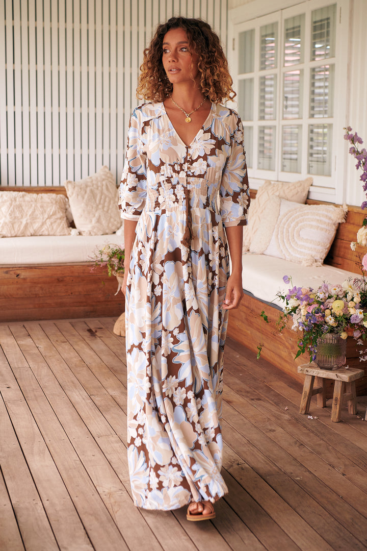 Calypso Blue Print Indiana Maxi