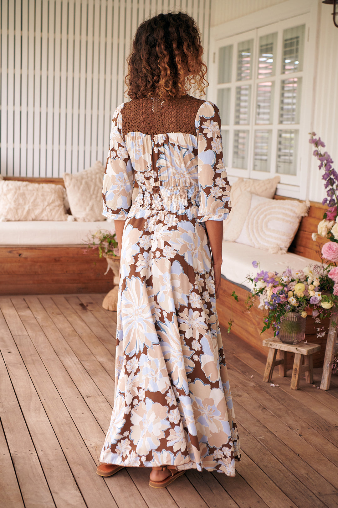 Calypso Blue Print Indiana Maxi