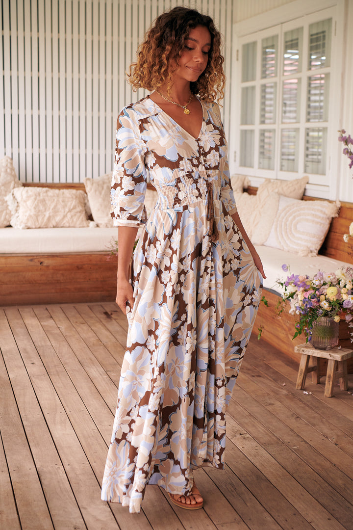Calypso Blue Print Indiana Maxi