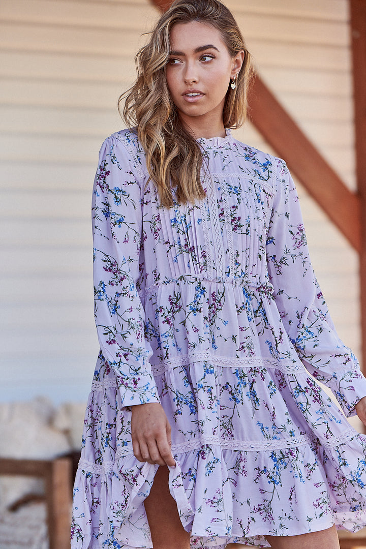 Mandy Print Fernanda Mini Dress - close up