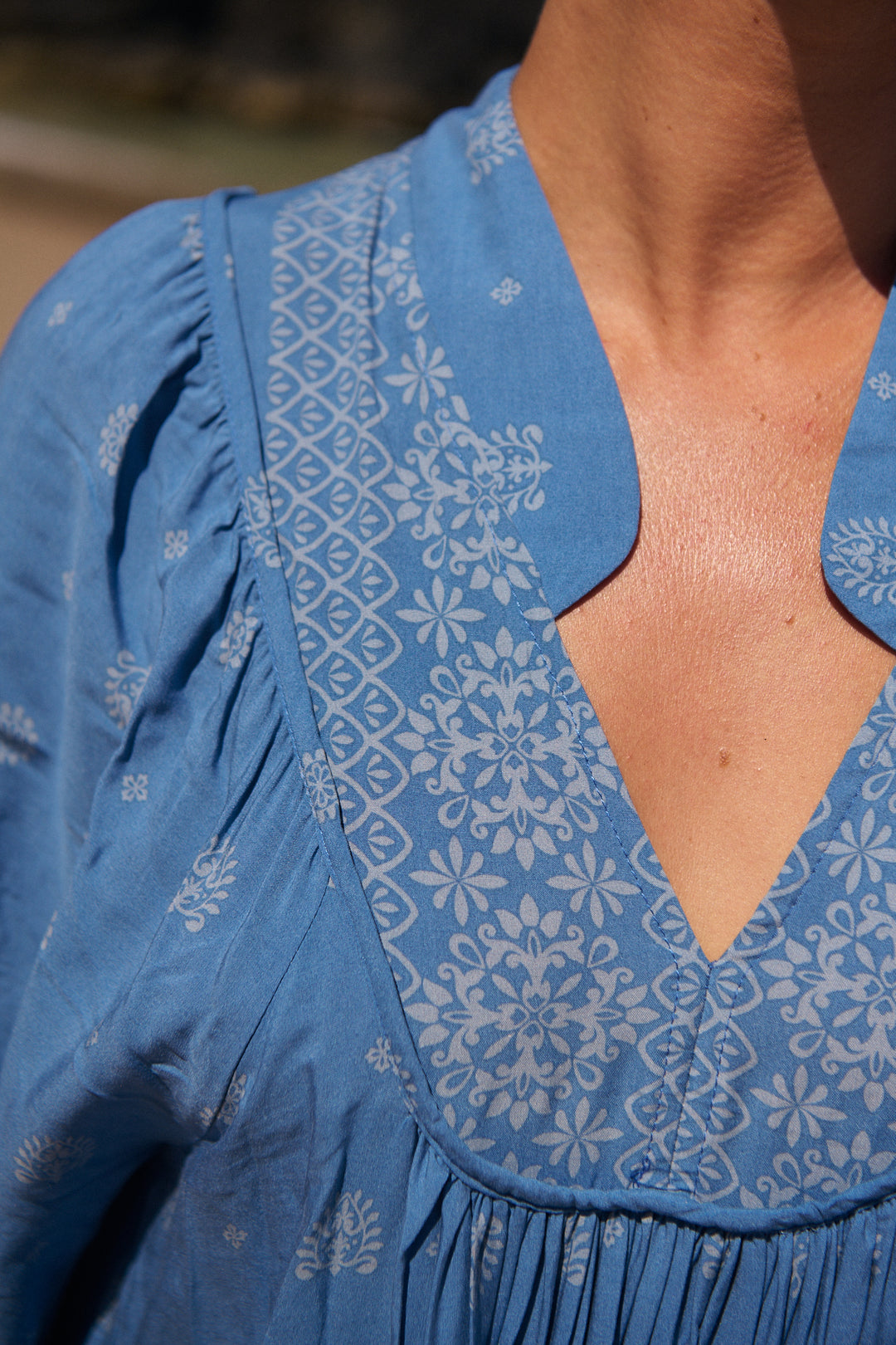 Azure Sky Print Boheme Midi