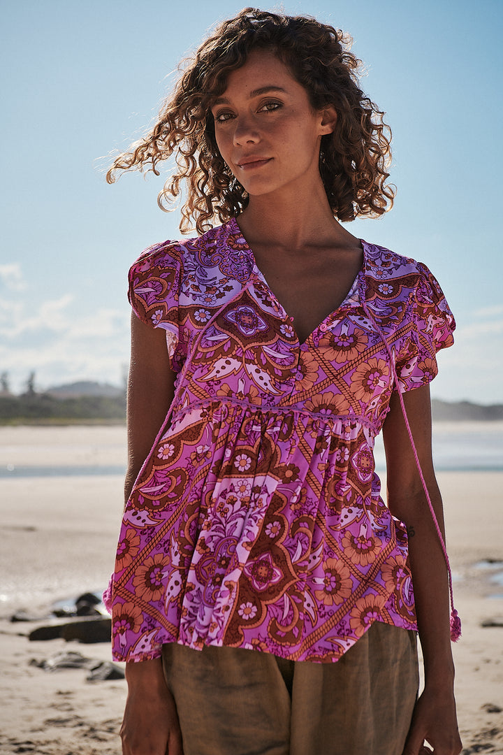 Cosmic Print Ella Top