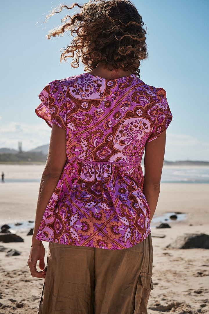 Cosmic Print Ella Top