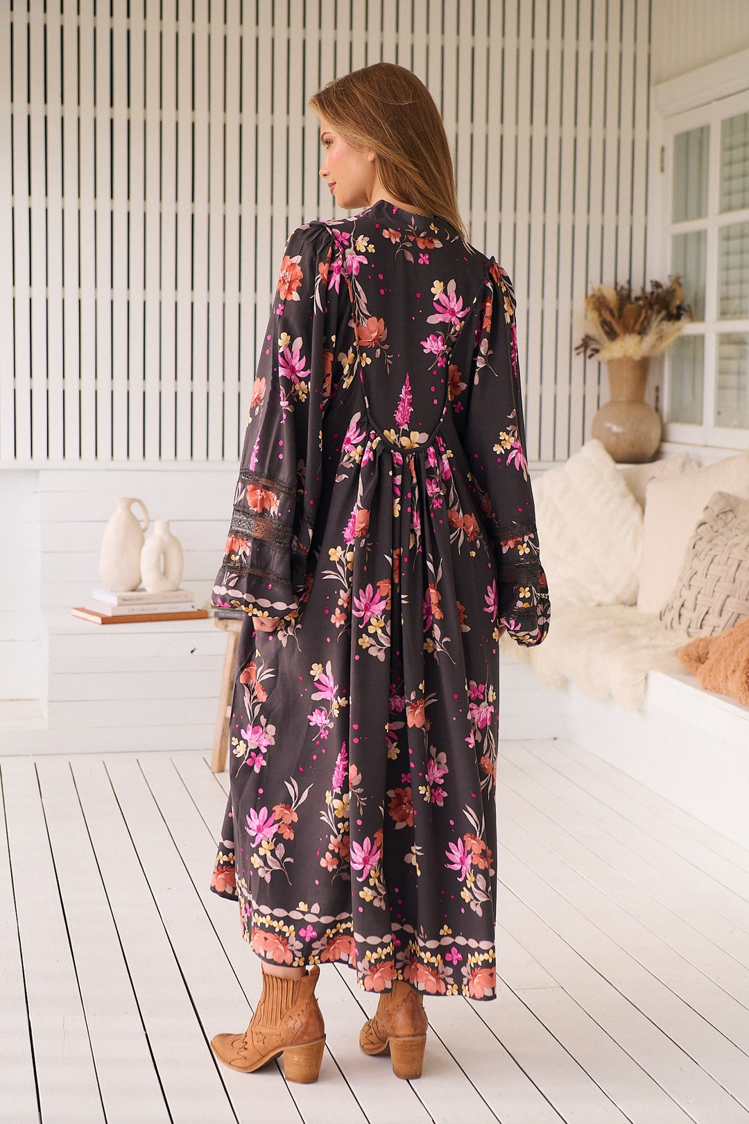 Monarch Bloom Print Boheme Midi Lilac and Mila Monarch Bloom Print Boheme Midi Lilac and Mila