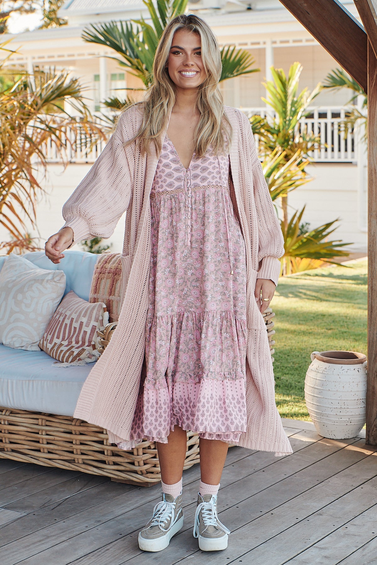 Rosabella Print Monday Midi Dress – Lilac and Mila