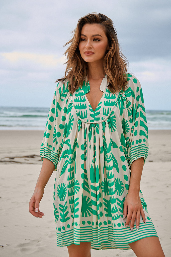 Home Nazare Print Boheme Mini Dress