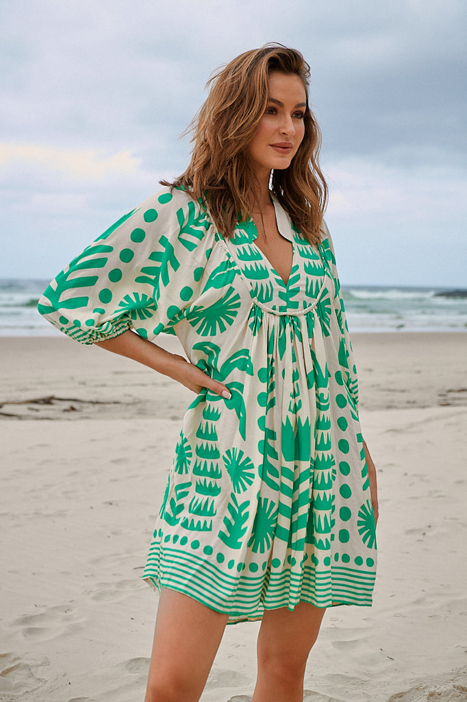 Home Nazare Print Boheme Mini Dress