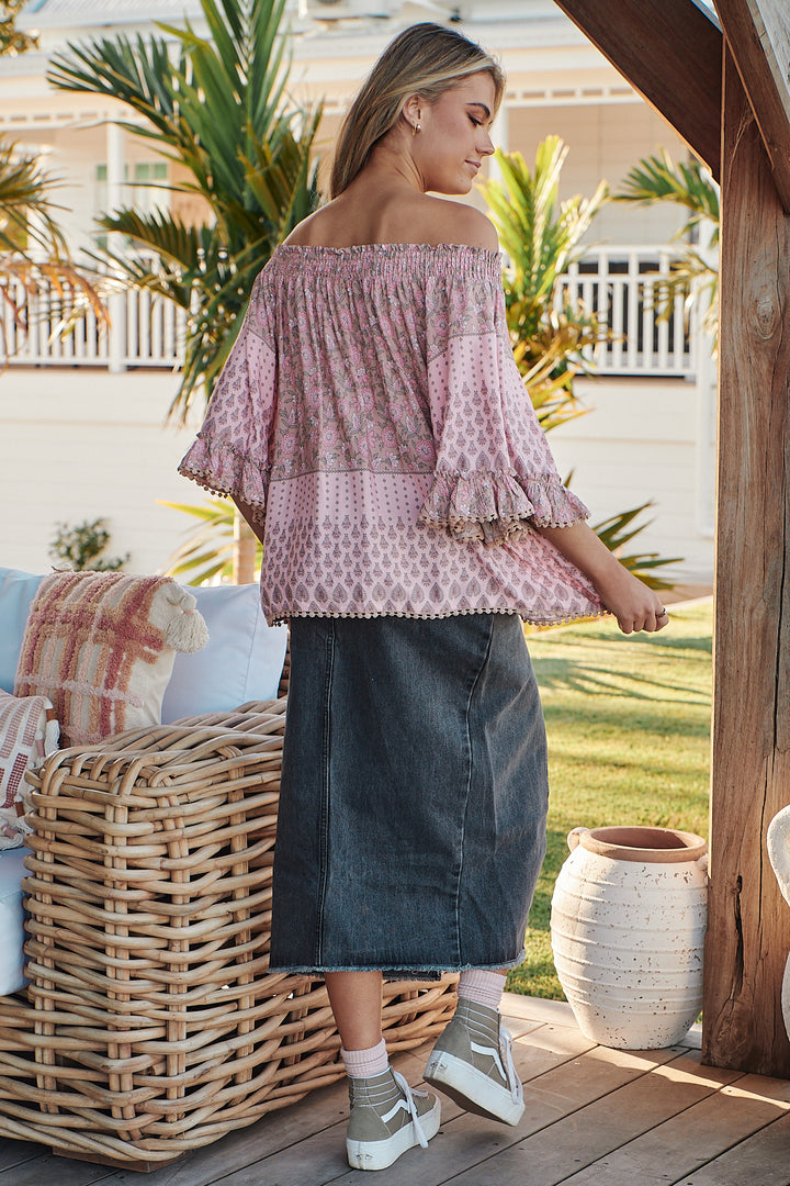 Rosabella Print Clover Top - Back angle