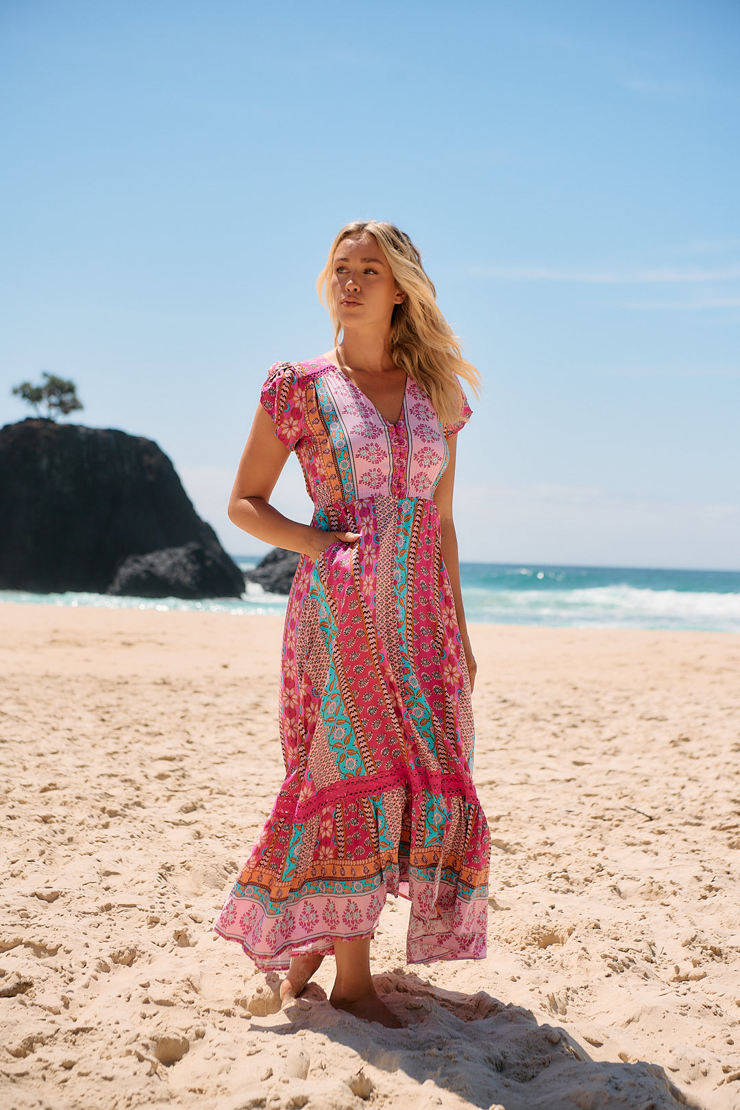 Cedella Print Carmen Maxi