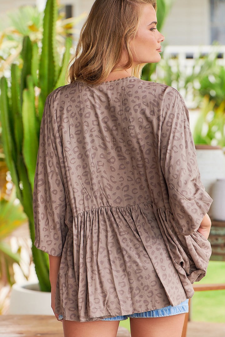 Windslet Print Chloe Top - Back Angle
