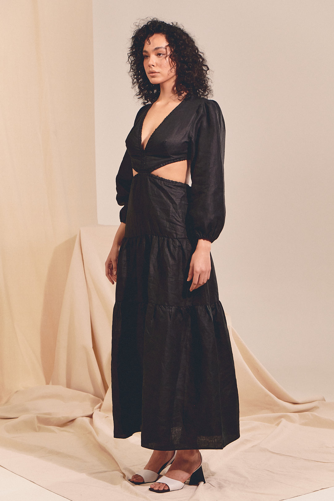 Black Elara Maxi Dress