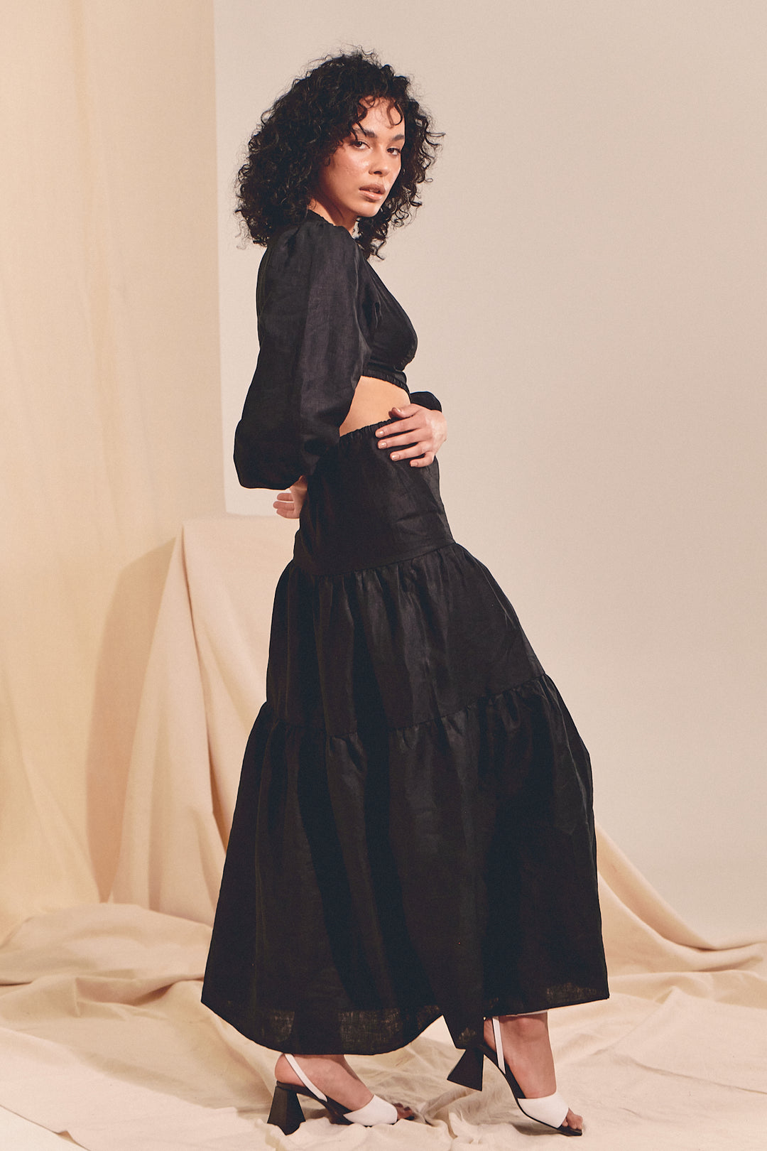 Black Elara Maxi Dress