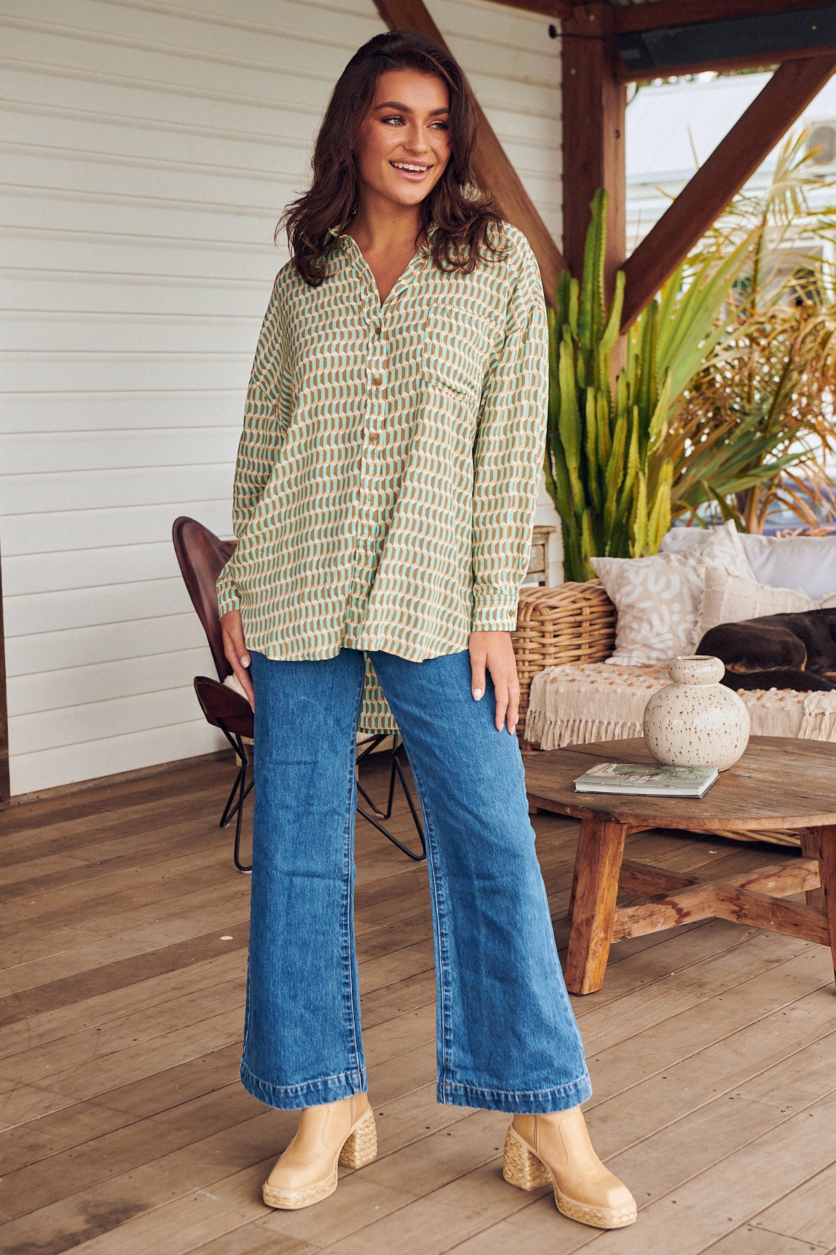 Addi Print Novella Shirt – Lilac and Mila