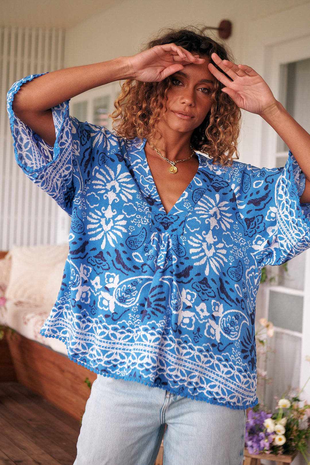 Azula Print Gabriella Top