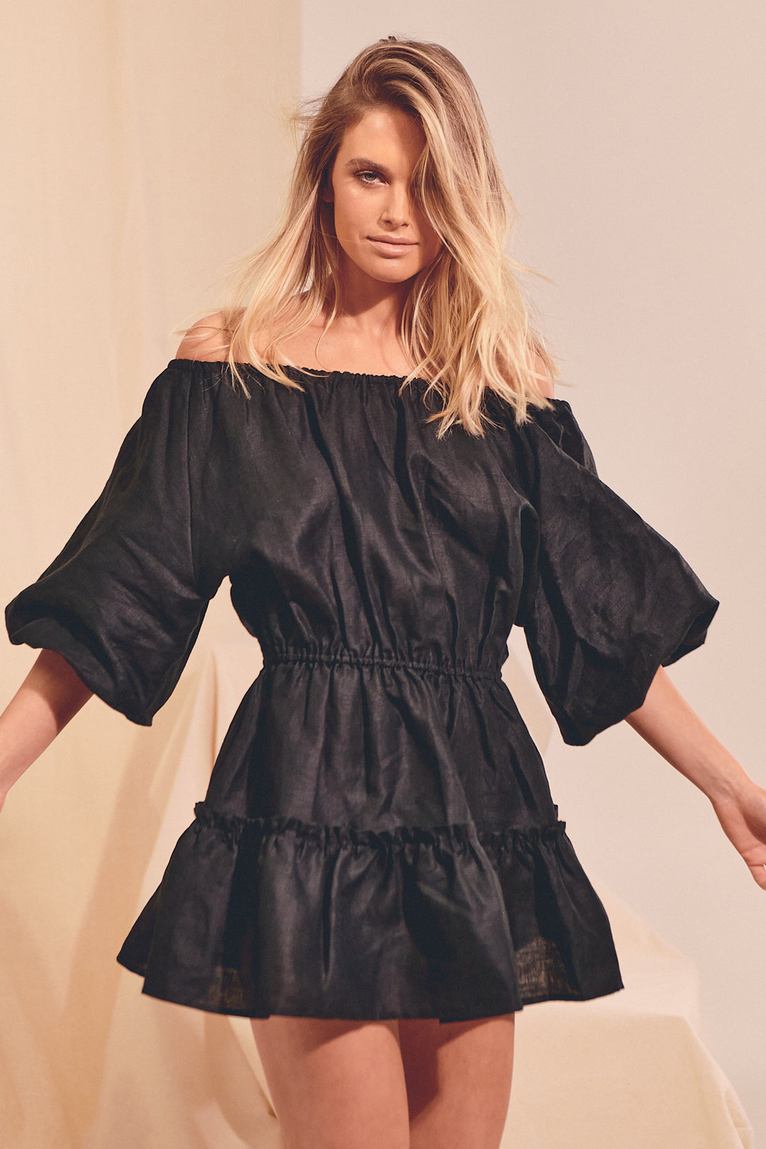 Black Solene Mini Dress