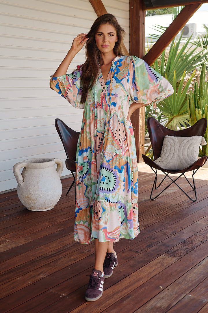 Electric Feels Print Ria Dress